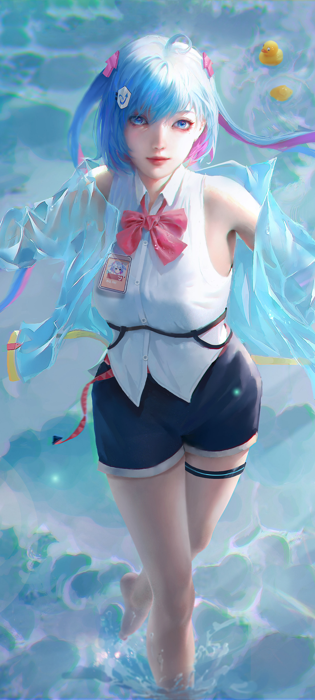 海滩少女 动漫 高清手机 壁纸