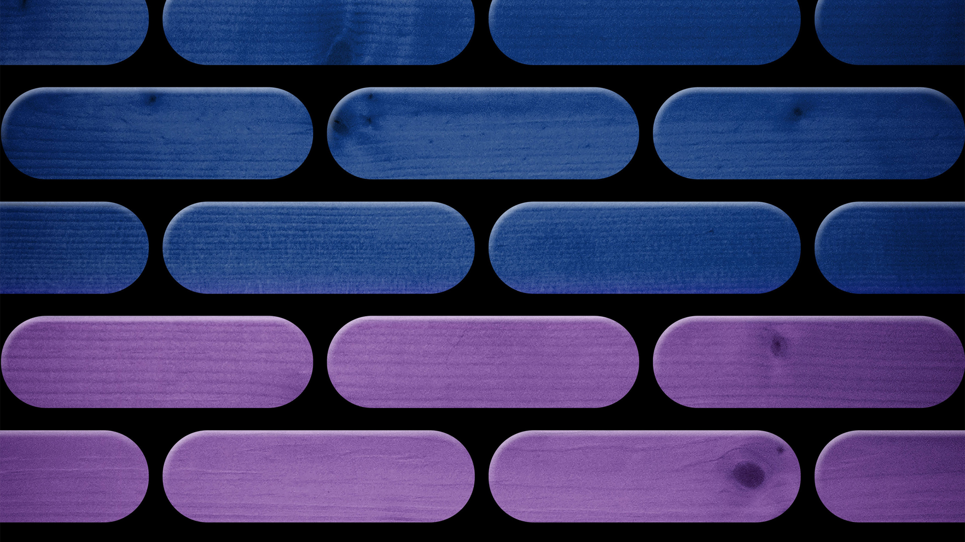苹果 创意 蓝色 紫色 木块 精选桌面高清壁纸