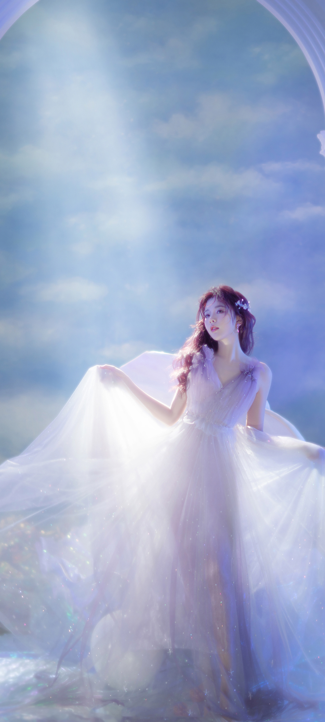 紫色唯美梦幻女神美女彭十六高清手机壁纸桌面