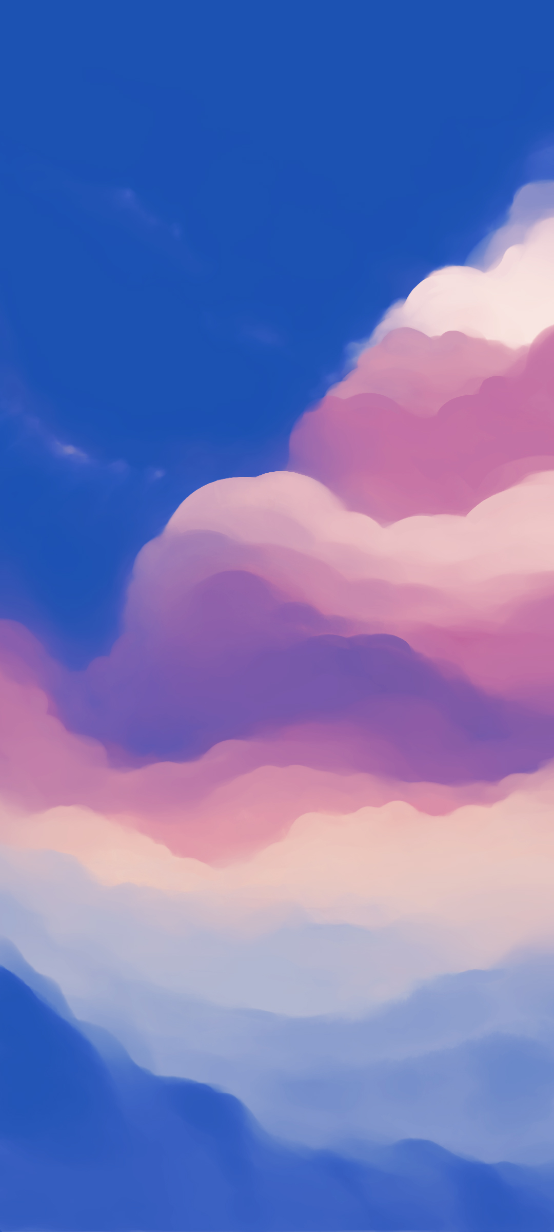 蓝色天空 设计简约风景高清手机壁纸
