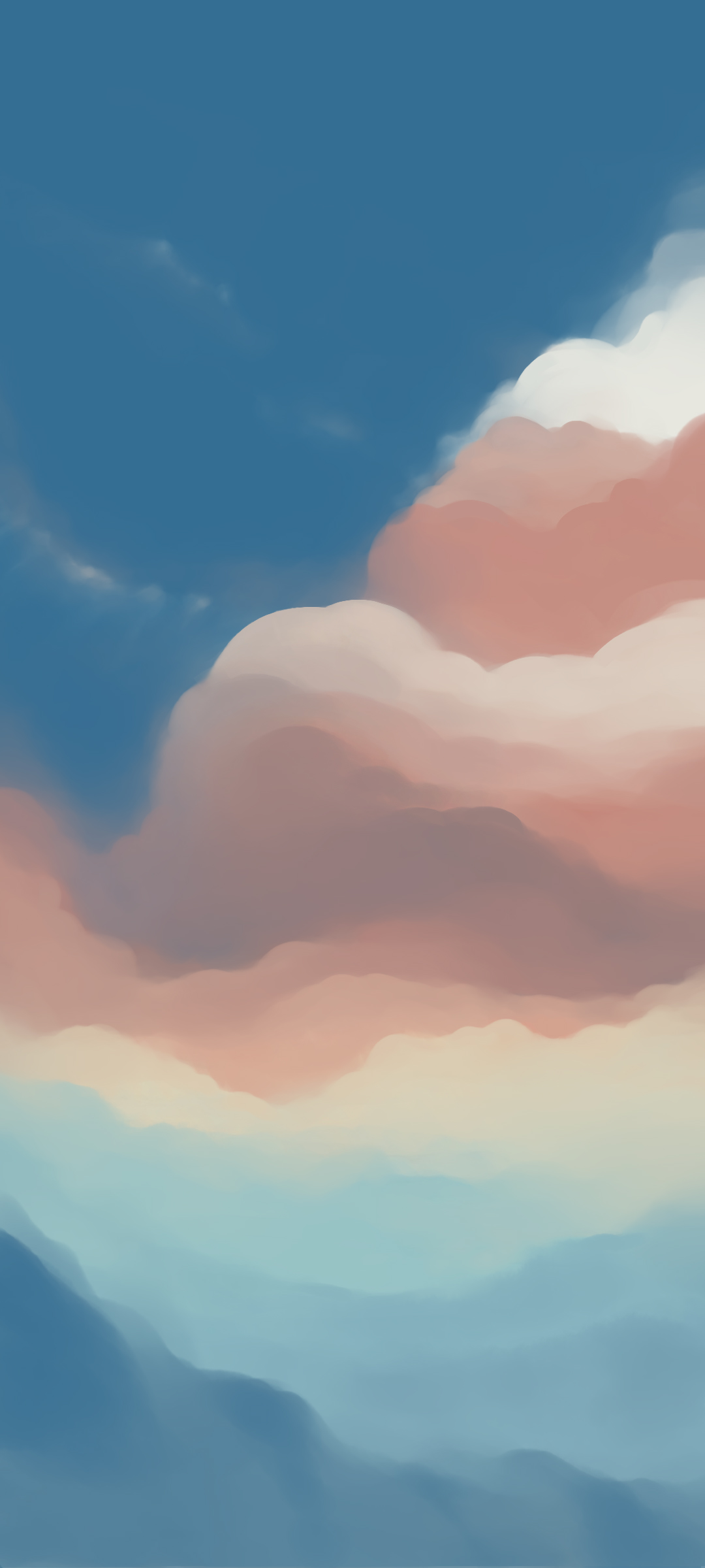 蓝色天空 云 风景 设计 高清手机壁纸
