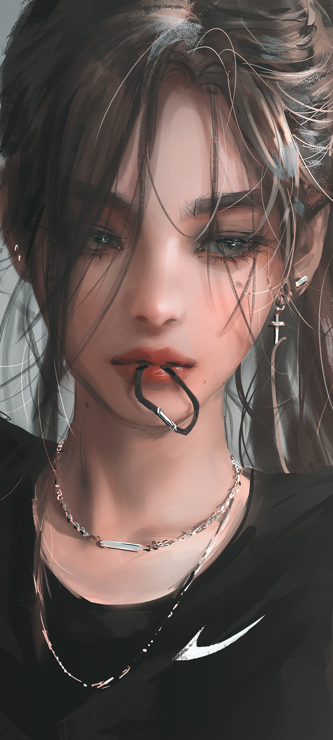绑辫子的动漫美女精选高清手机壁纸