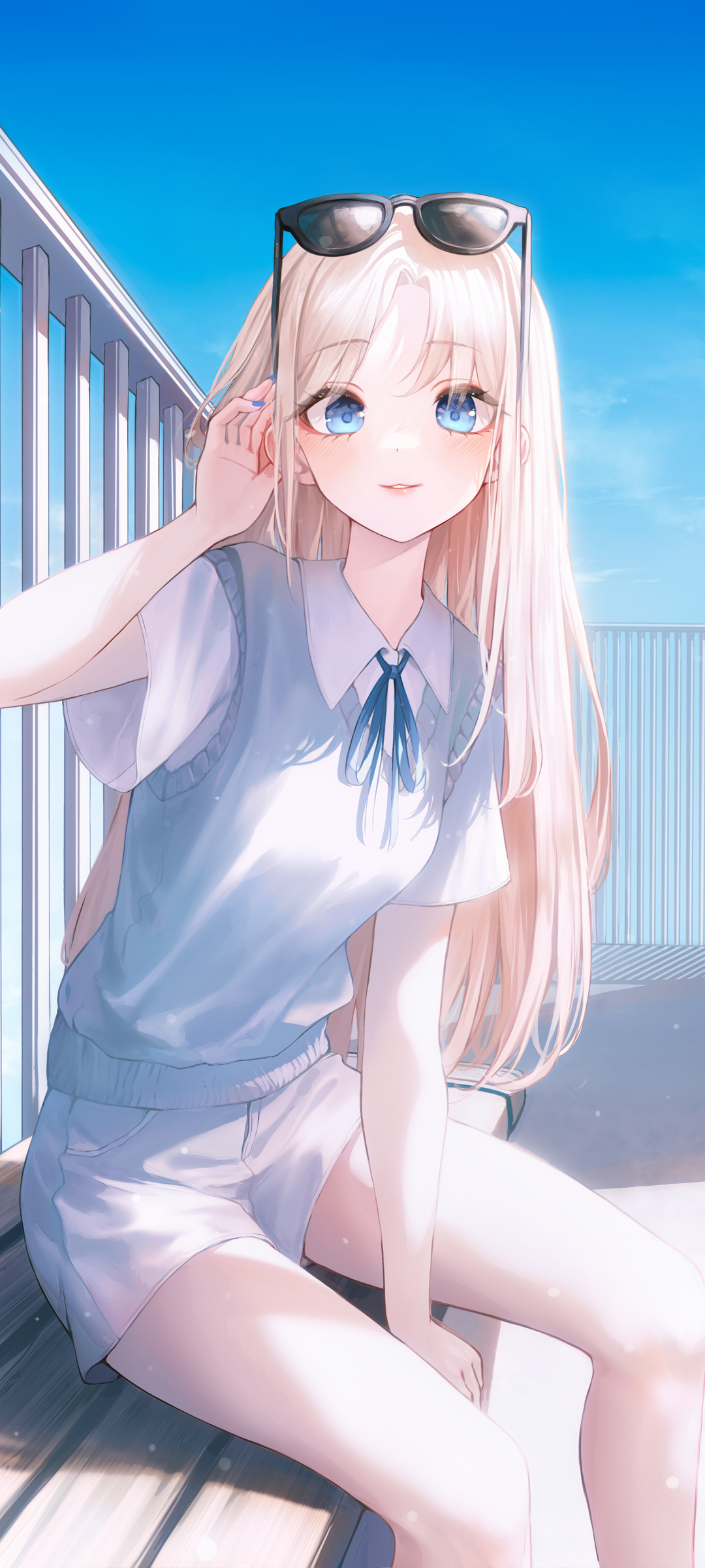 少女墨镜 动漫美女高清手机壁纸