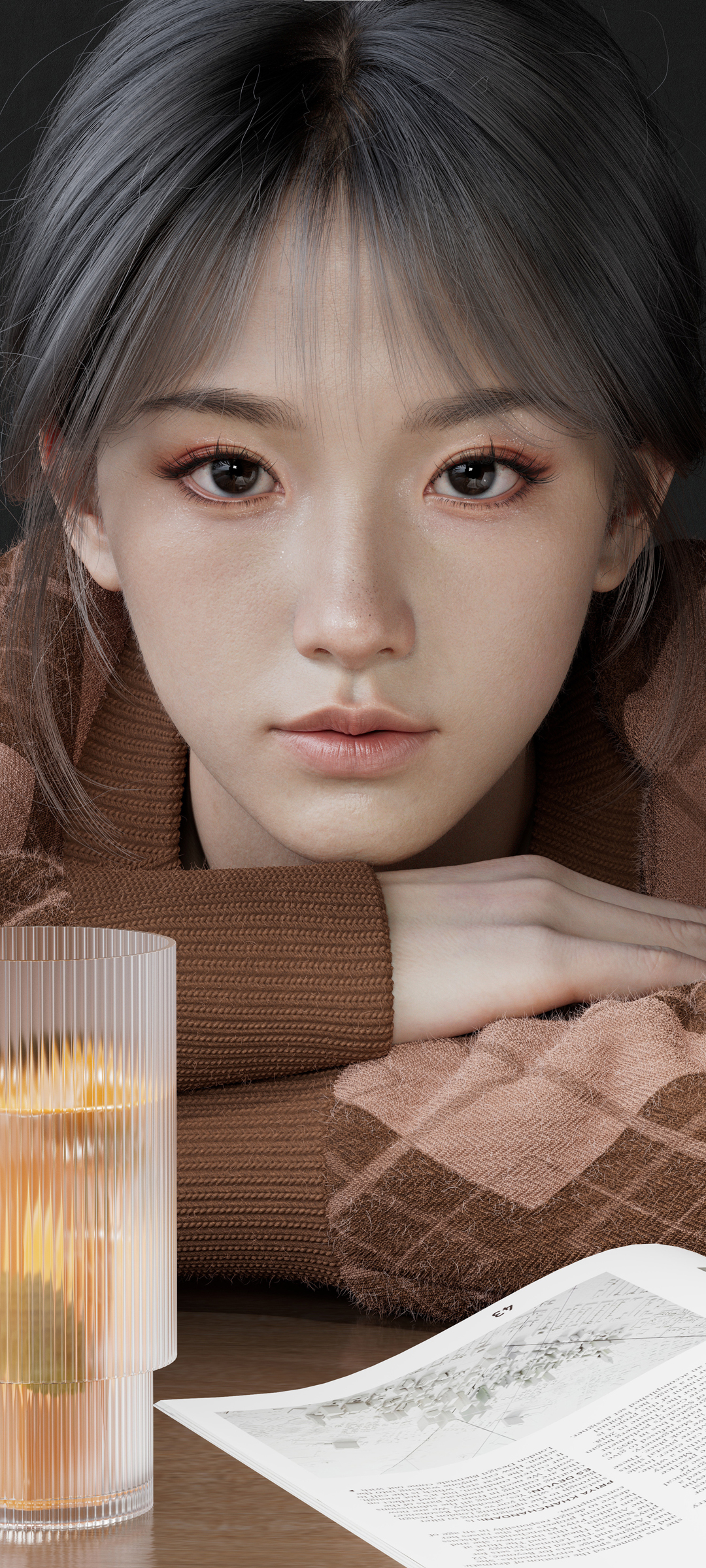 3D美女人物高清全屏高清手机壁纸