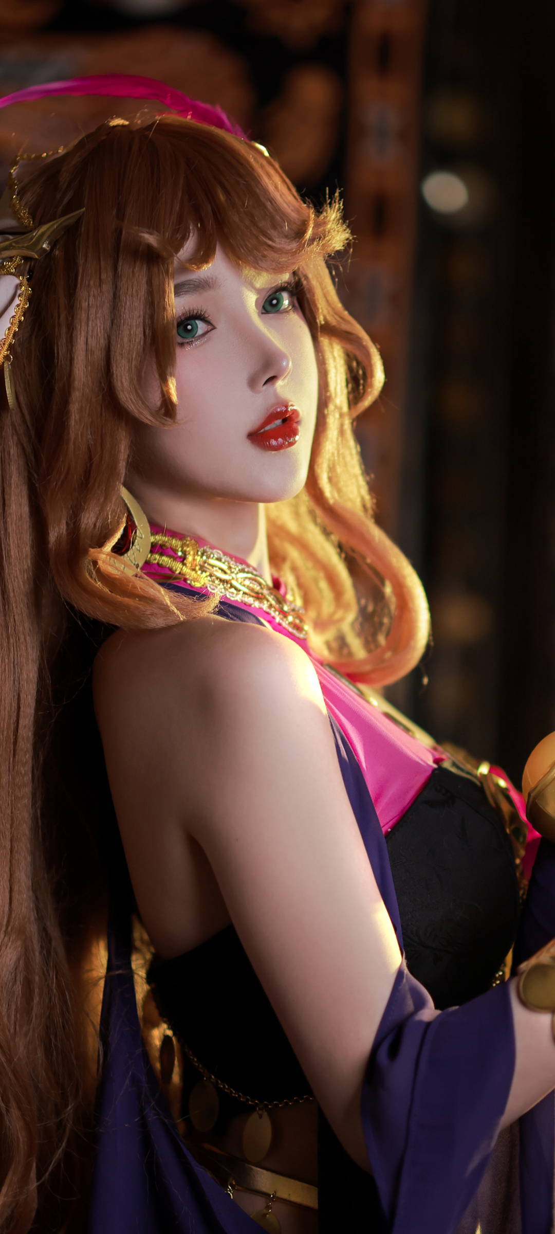 cos美女 侧颜 好看可爱小嘴 高清cosplay美女高清手机壁纸