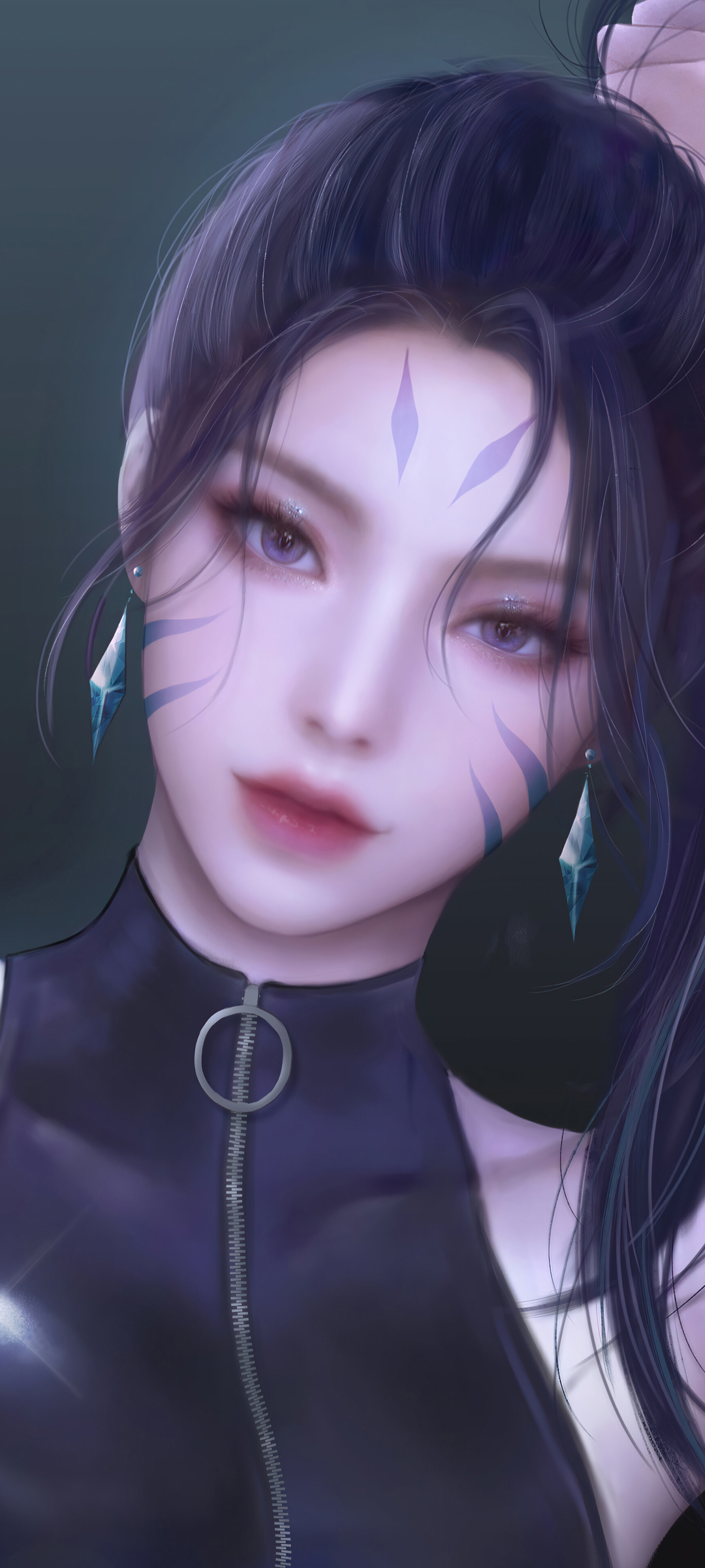 LOL英雄联盟虚空之女 KDA THE BADDEST 同人 卡莎全屏高清手机壁纸