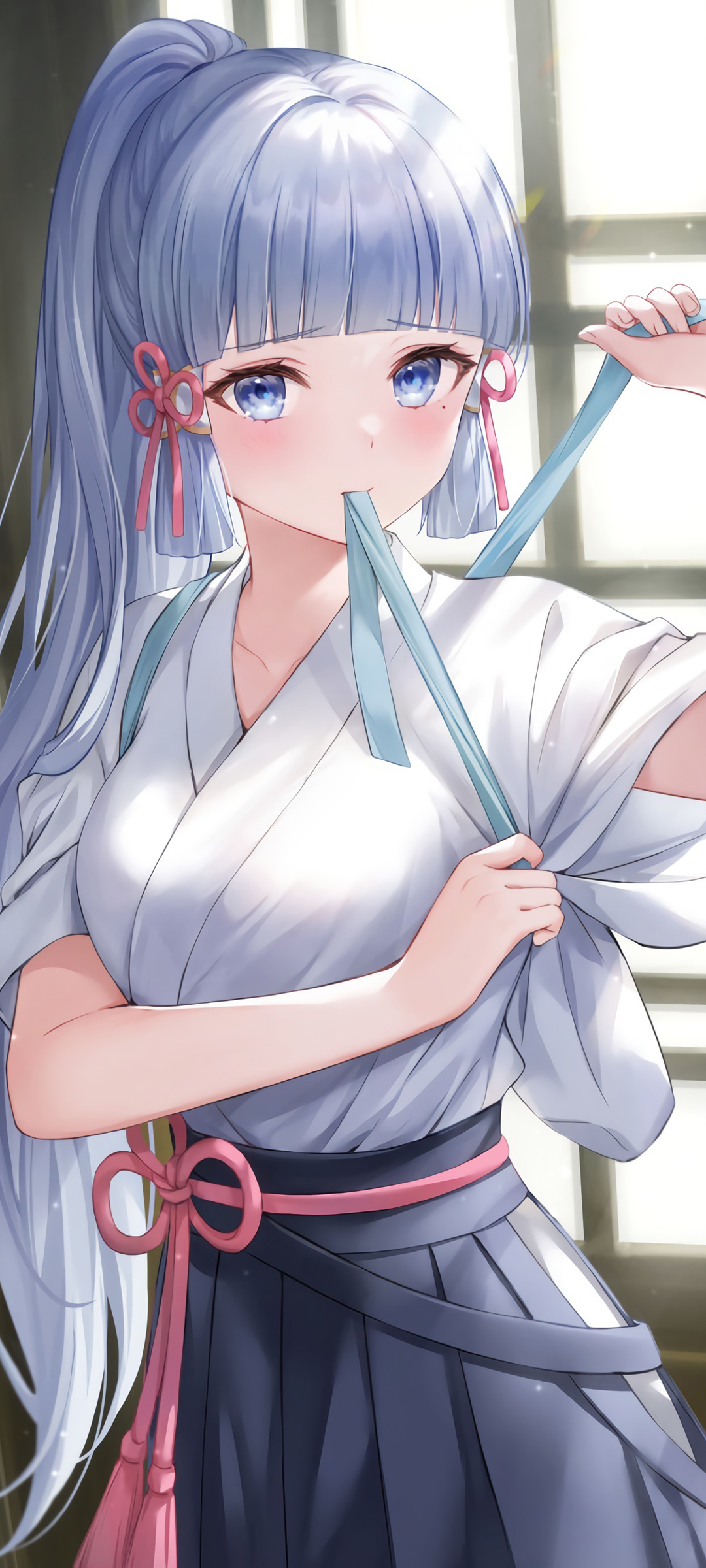原神神里绫华 可爱少女 百褶裙动漫高清手机壁纸