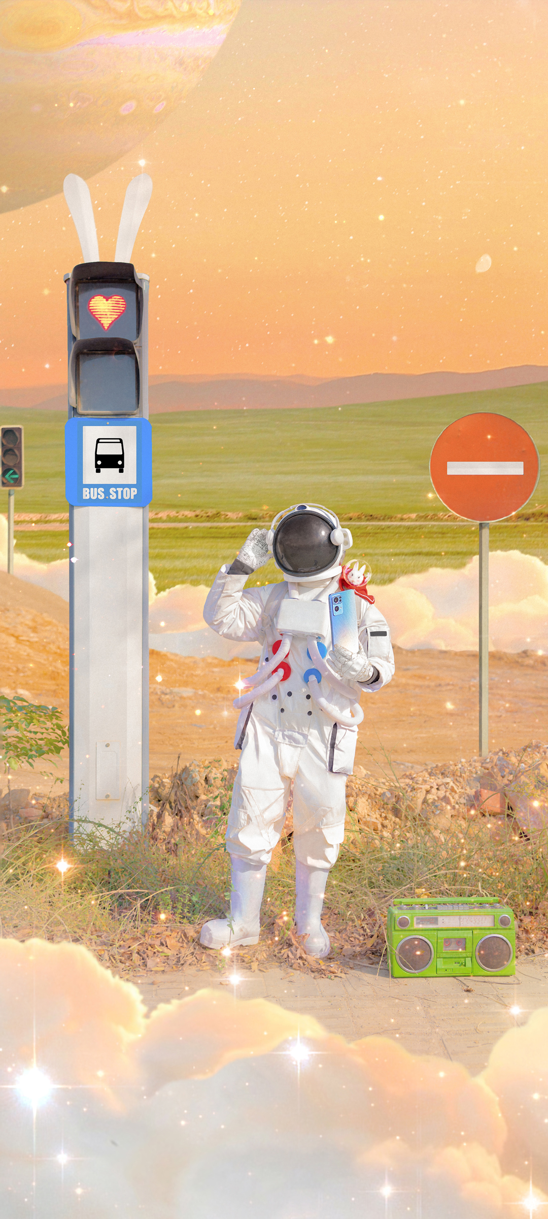 兔兔梦境寻星之旅 宇航员 高清手机壁纸
