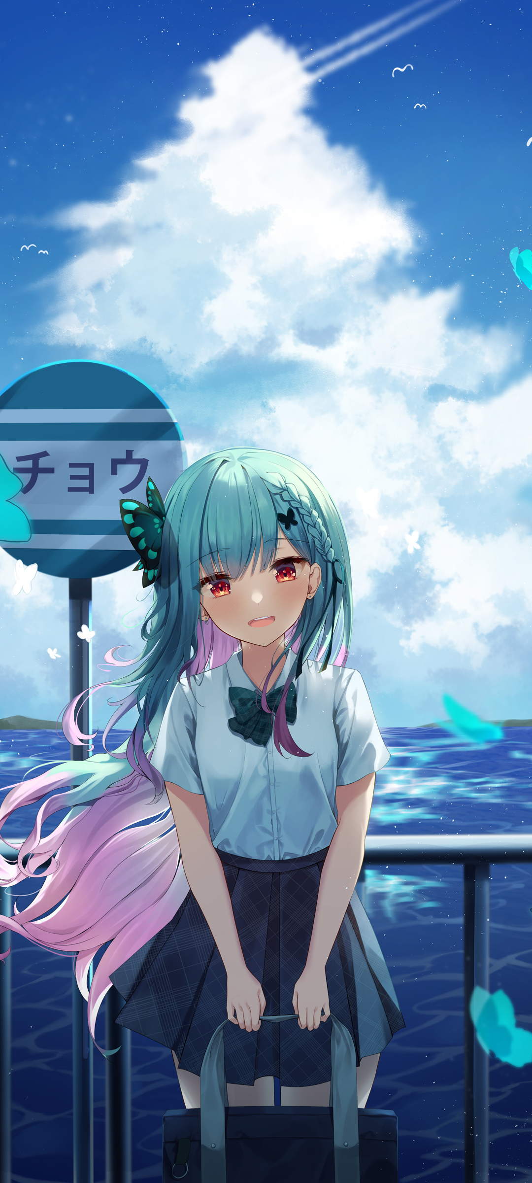海边动漫女孩高清手机壁纸