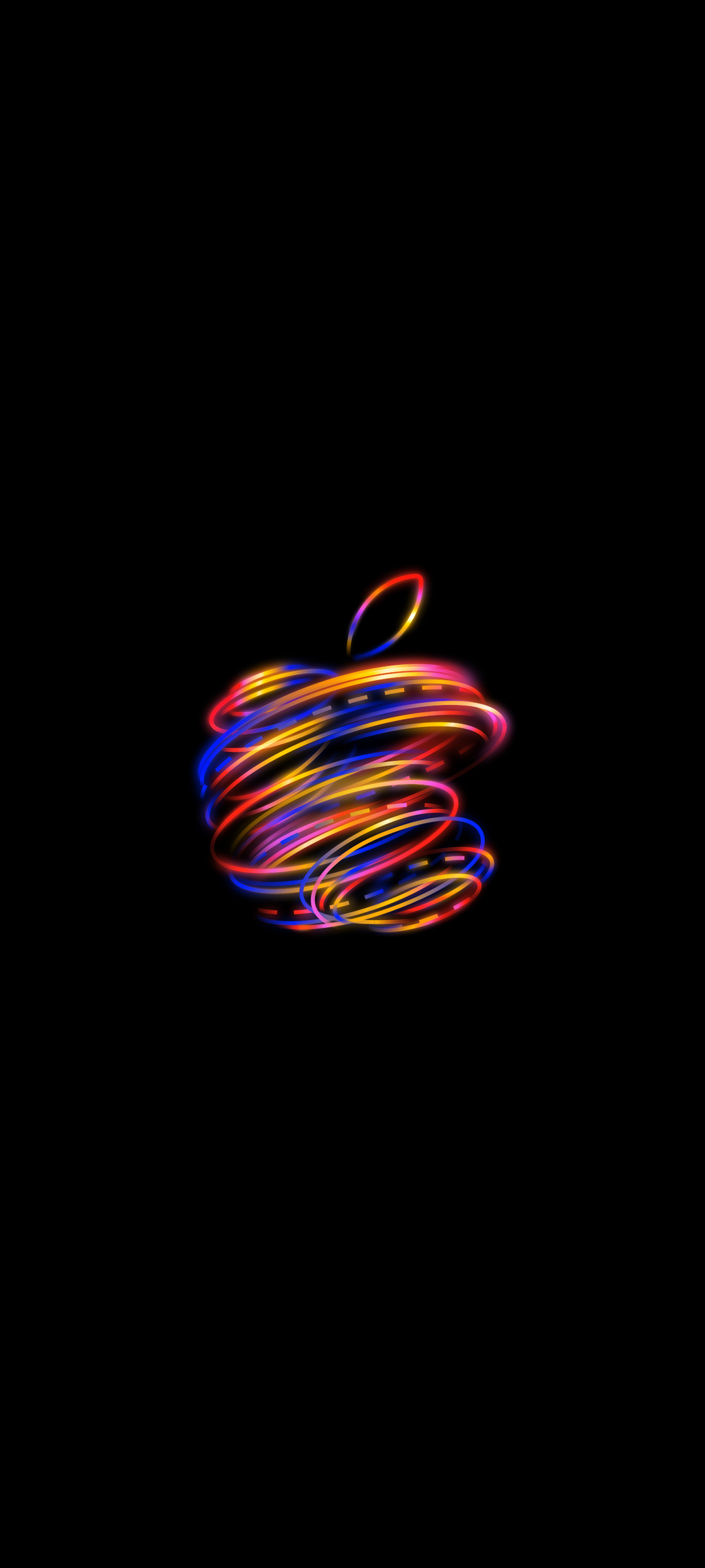 苹果 LOGO 霓虹灯高清手机壁纸