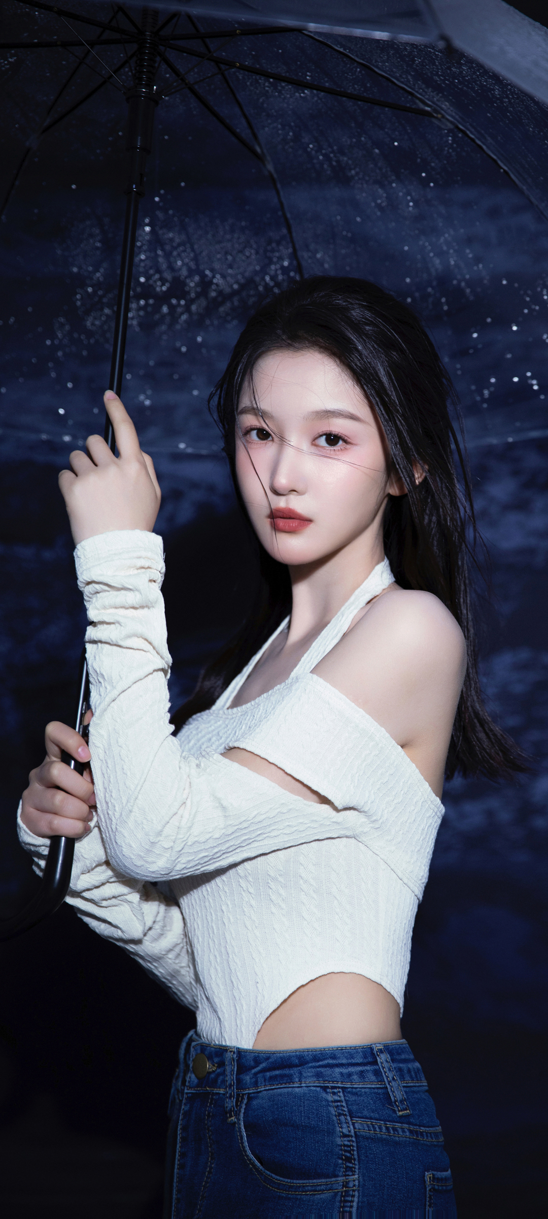 小仙女 伞 海边 美女精选高清手机壁纸图片