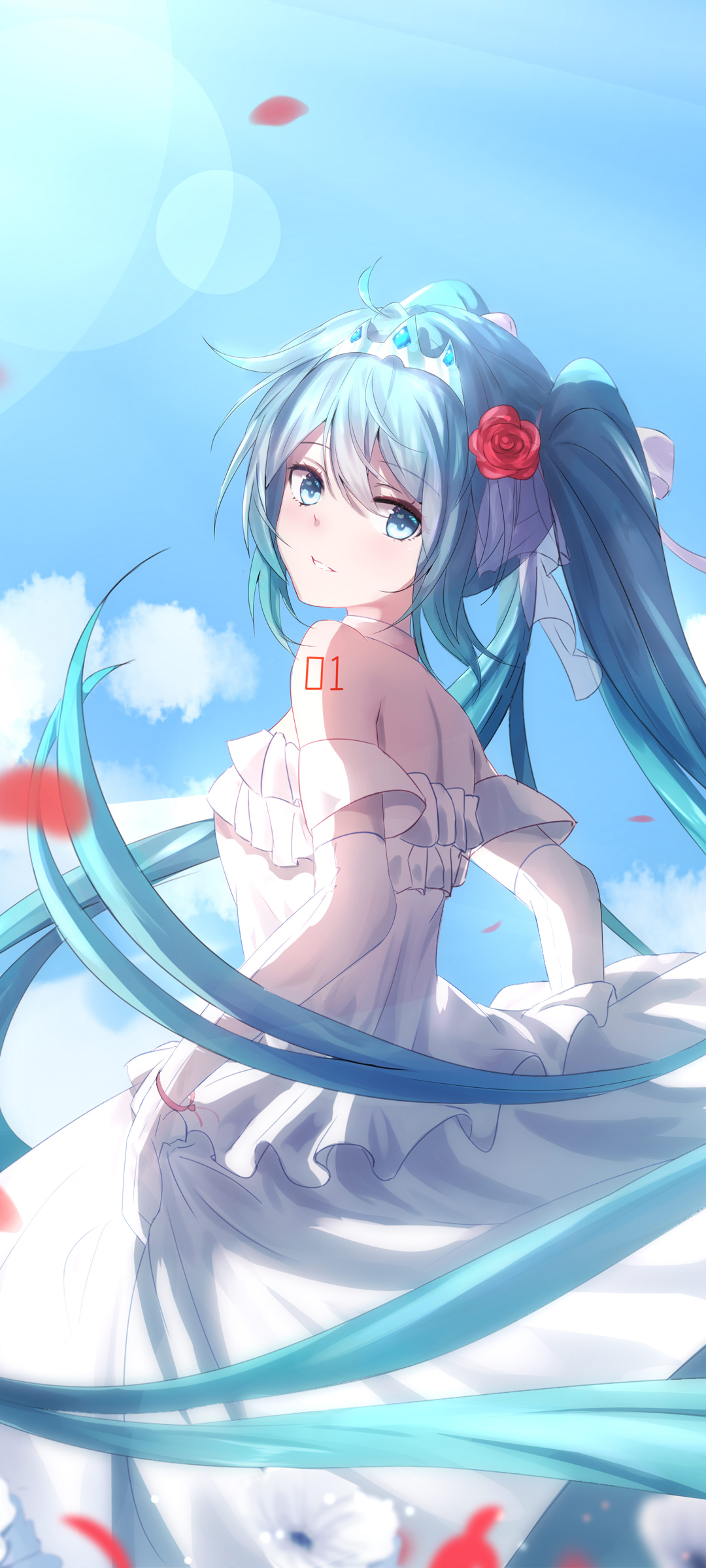 初音 初音未来 回眸 高清手机壁纸