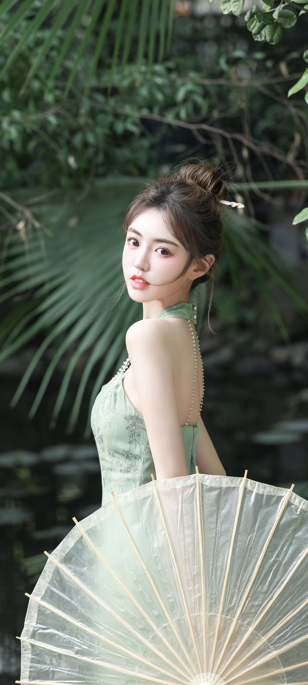 鹿醒 中国风 伞 美女高清手机壁纸