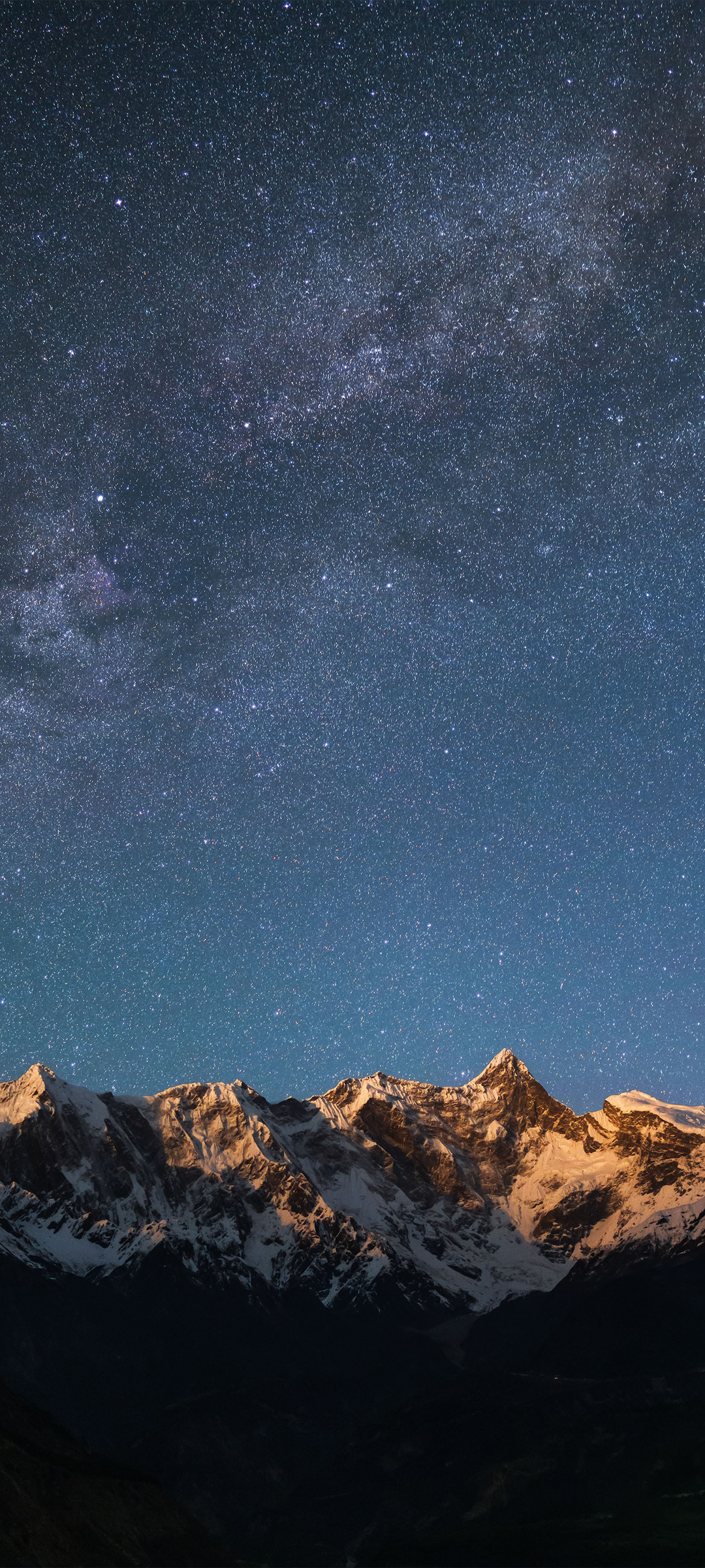 星空 星星 山 风景高清手机壁纸