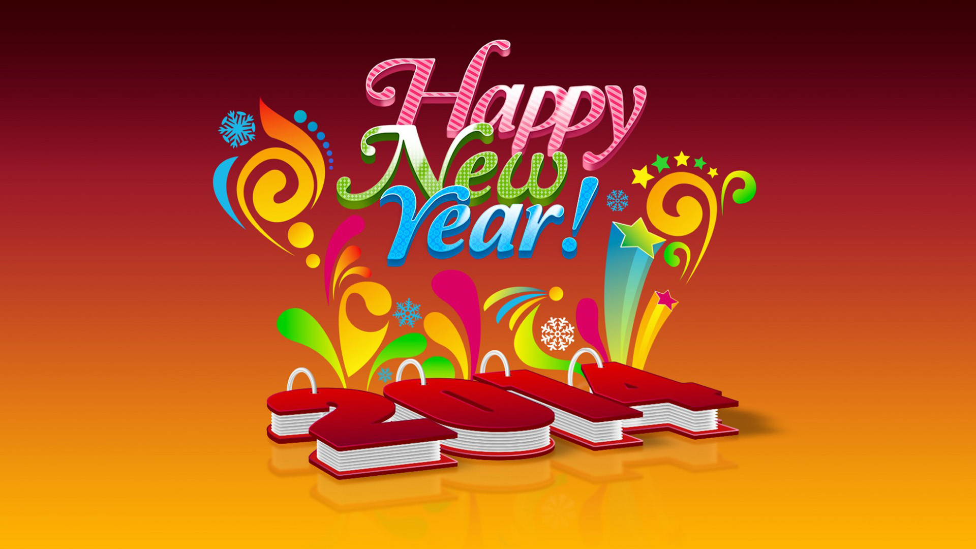 happy new year 2014年新年快乐桌面高清壁纸