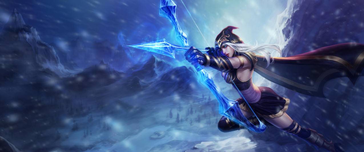 英雄联盟LOL寒冰射手带鱼屏高清壁纸