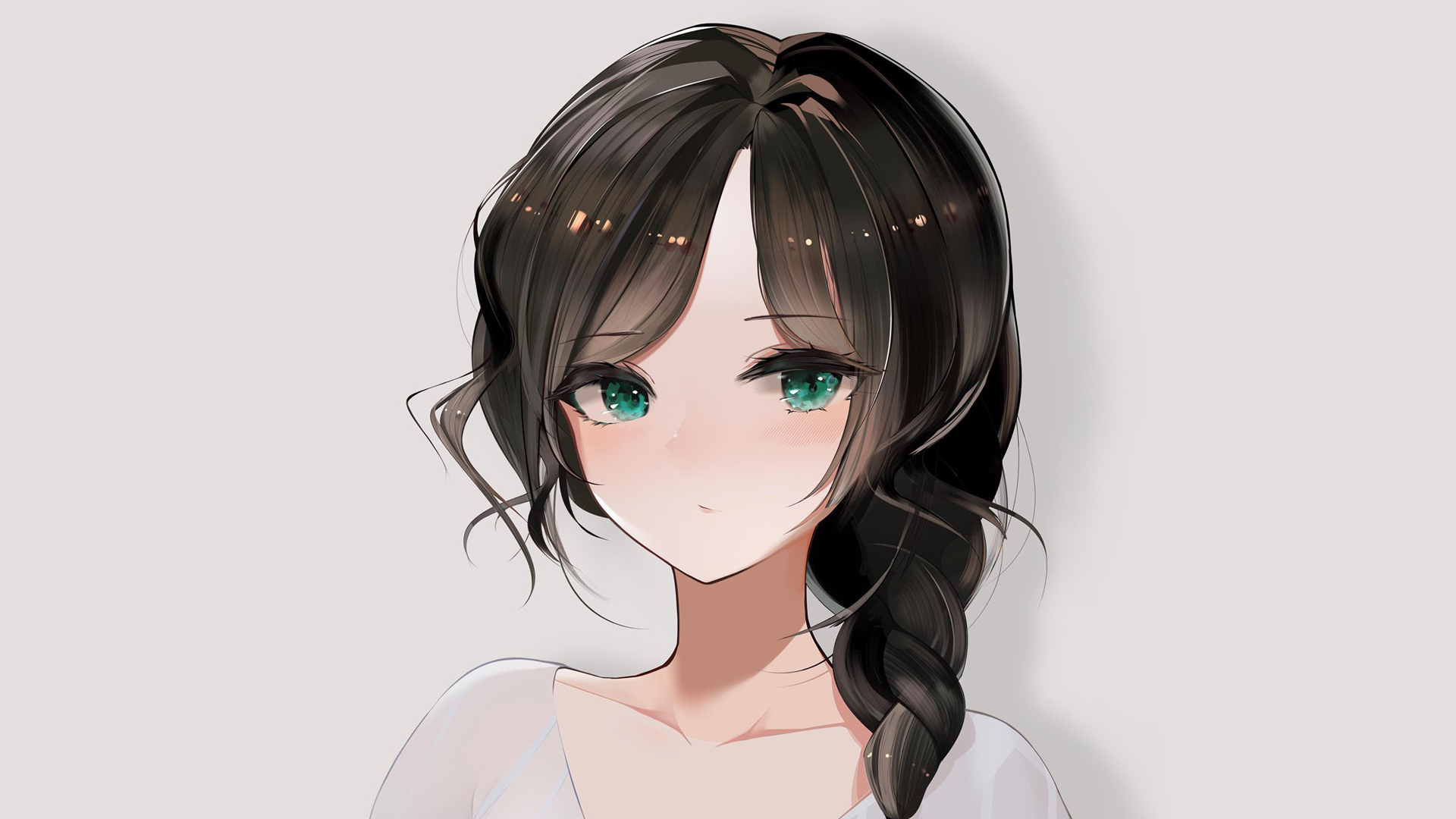 简约动漫人物女孩头像绘画高清壁纸