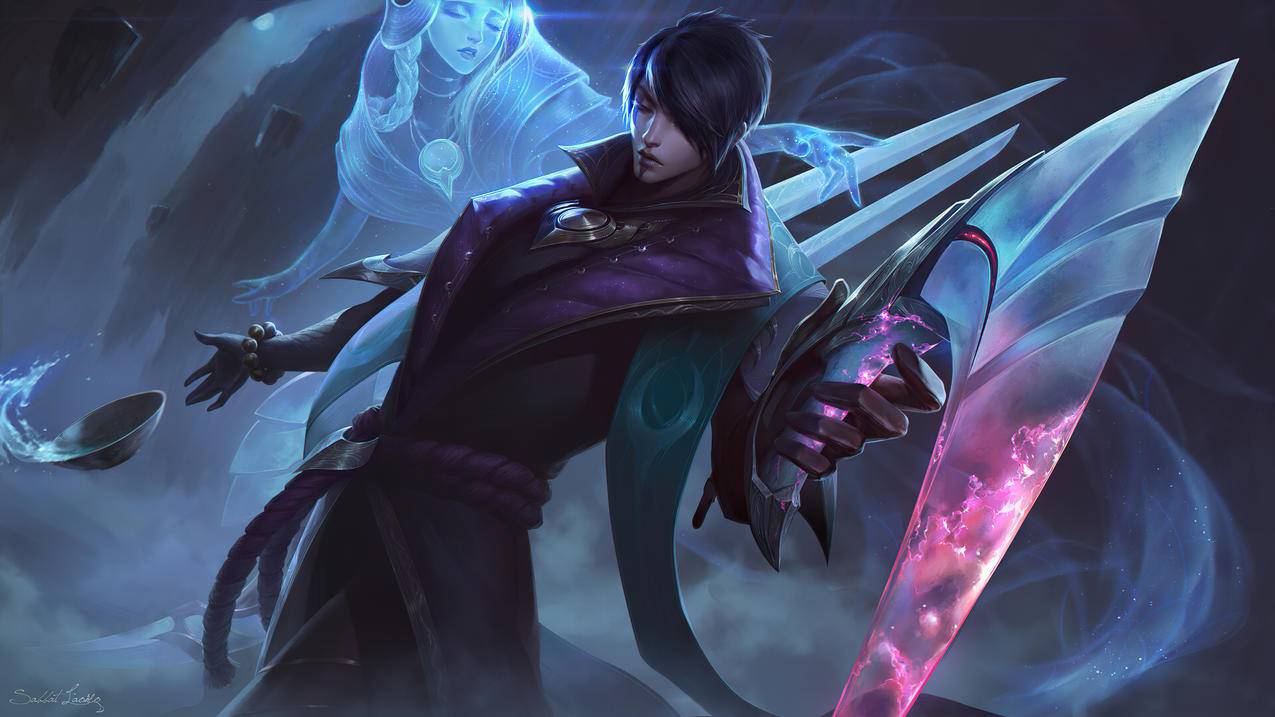 LOL英雄联盟残月之肃 原画 同人 厄斐琉斯4k高清壁纸