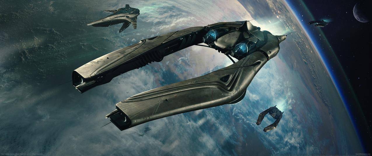StarCitizen星际公民太空宇宙飞船带鱼屏高清壁纸