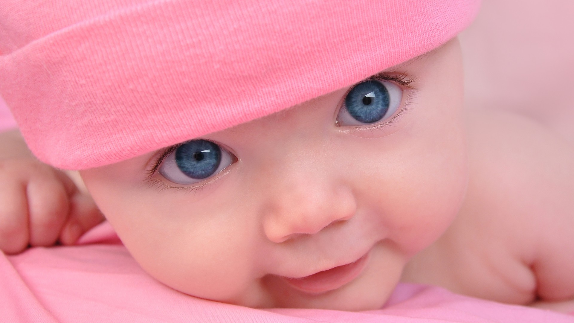 开心宝贝，孩子，美丽的大蓝眼睛，孩子，小天使桌面高清壁纸