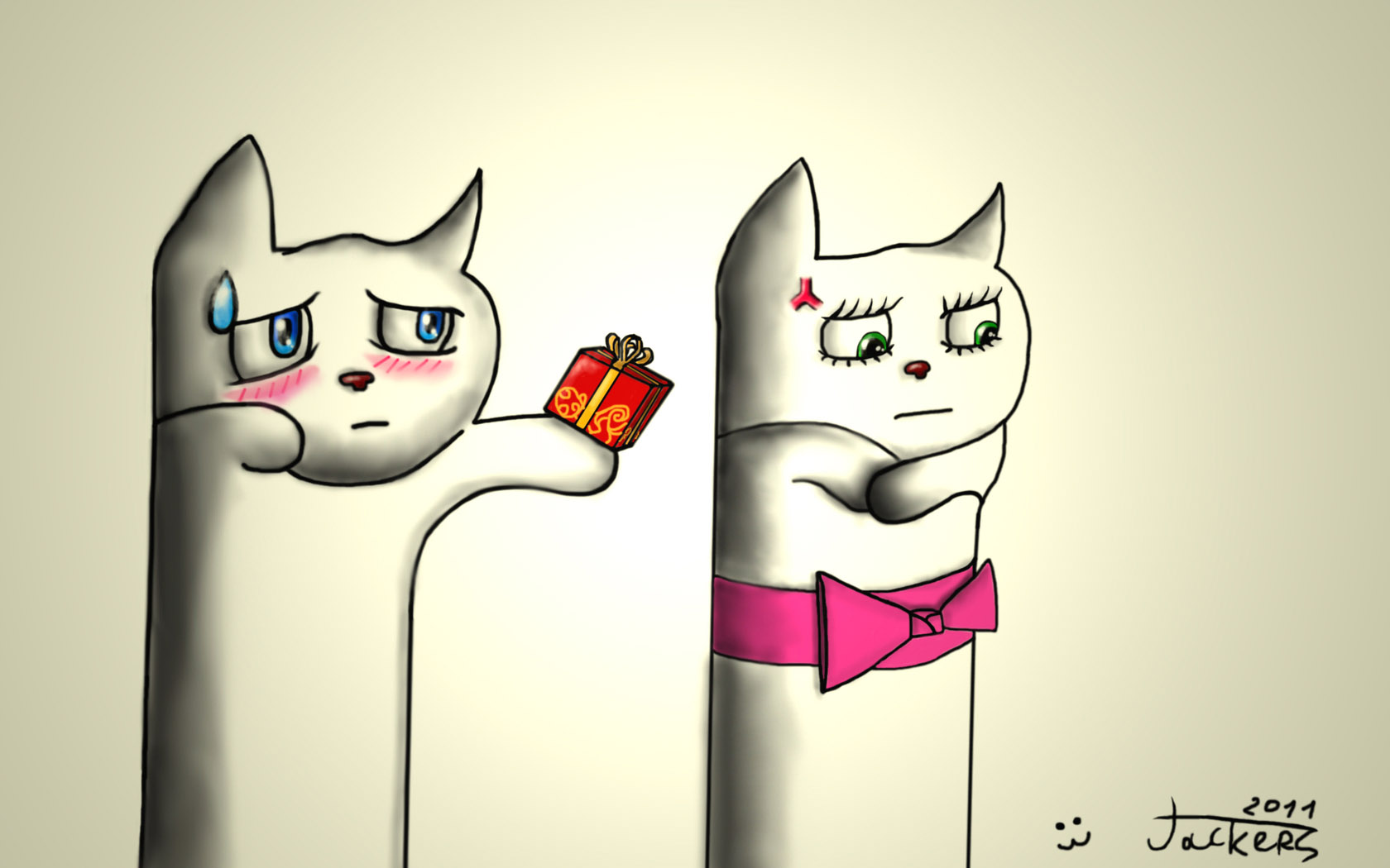 求爱的猫咪高清壁纸