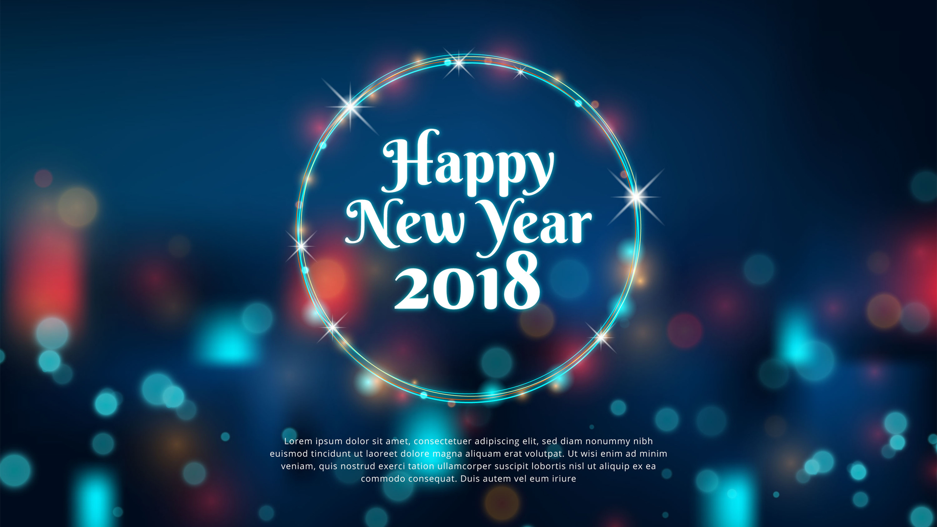 2018年新年快乐场景桌面高清壁纸