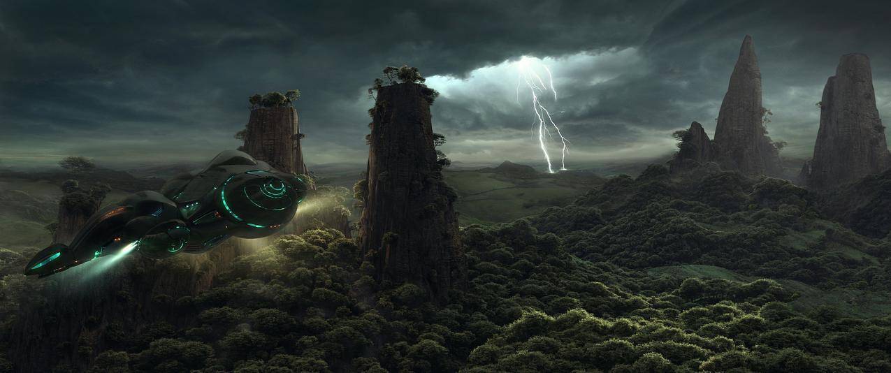 幻想艺术带鱼屏高清壁纸