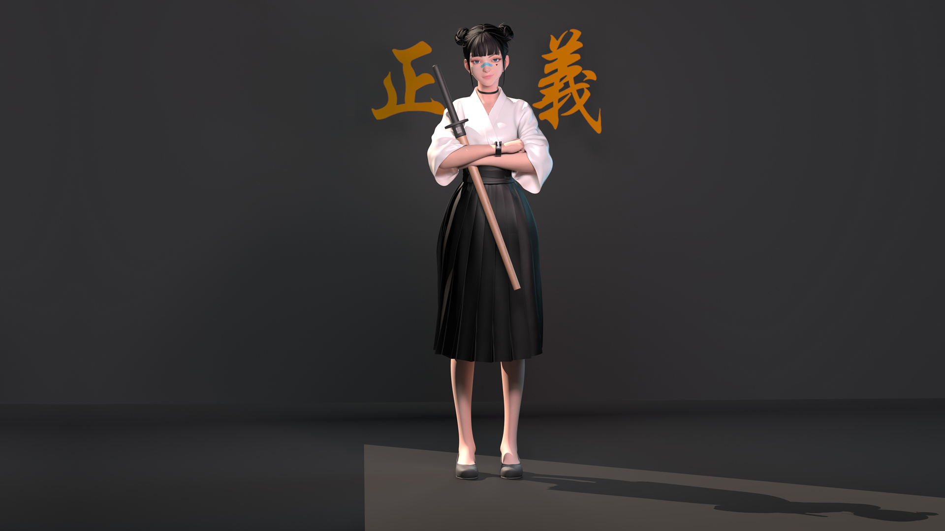 集原美 正義 武术 3D美女 动漫高清壁纸