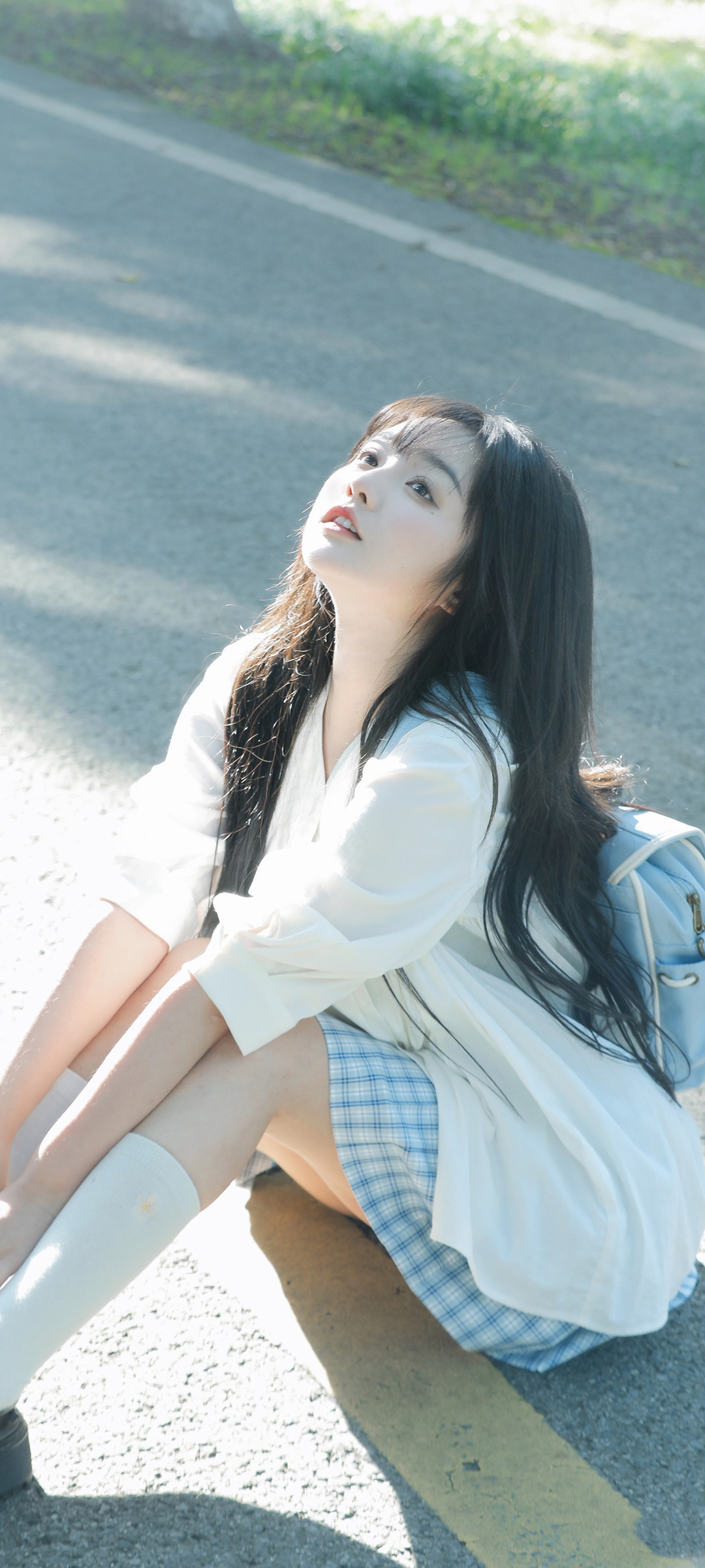 小陆离 户外 可爱美女 高清手机壁纸