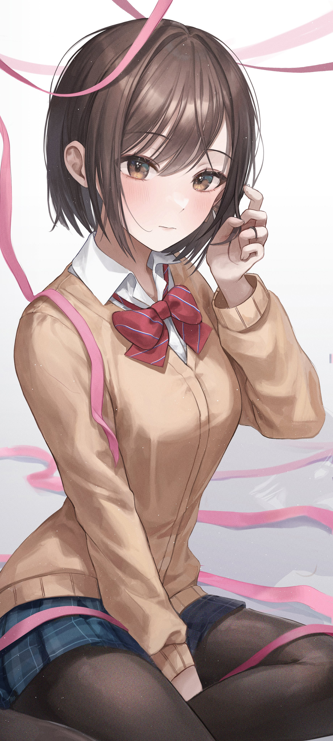 短发女孩 蝴蝶结 漫高清手机壁纸
