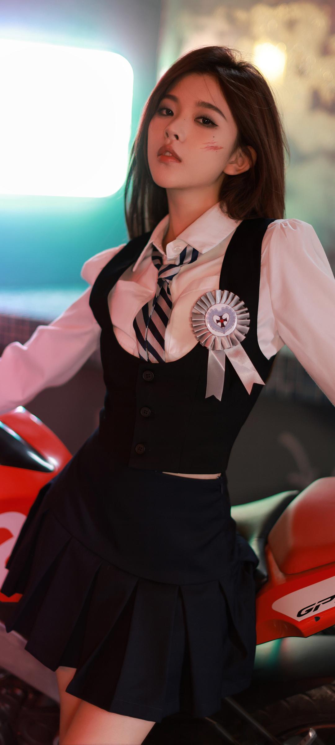 高清手机 元气 美女 黑色 裙子 气质 高清 美女 壁纸