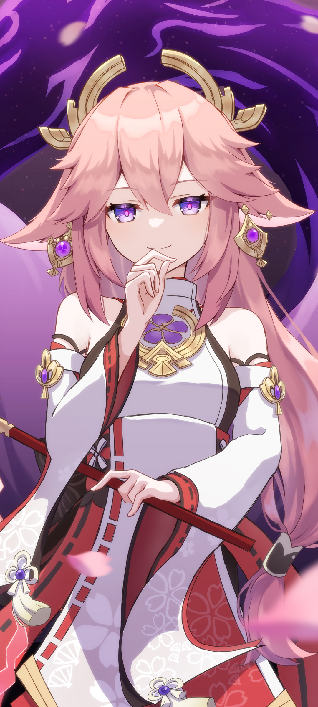 原神 八重神子 狐耳 高清手机壁纸