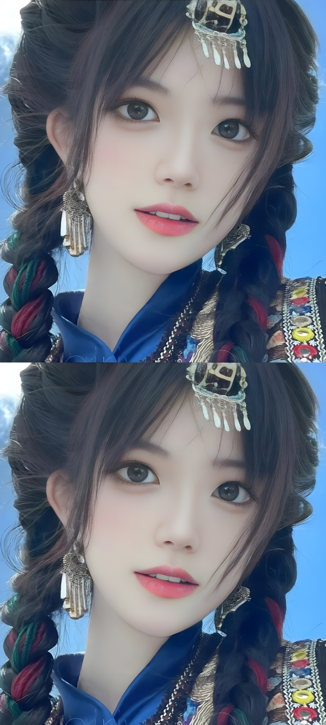 七日悠穿藏服高清手机壁纸图片