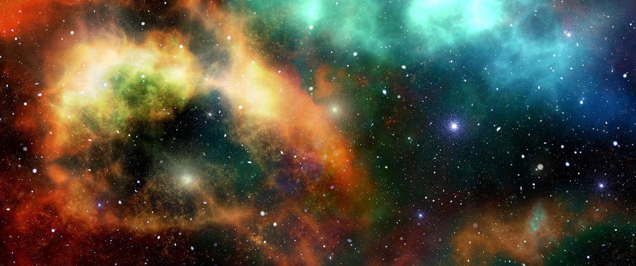 宇宙星系星空带鱼屏高清壁纸