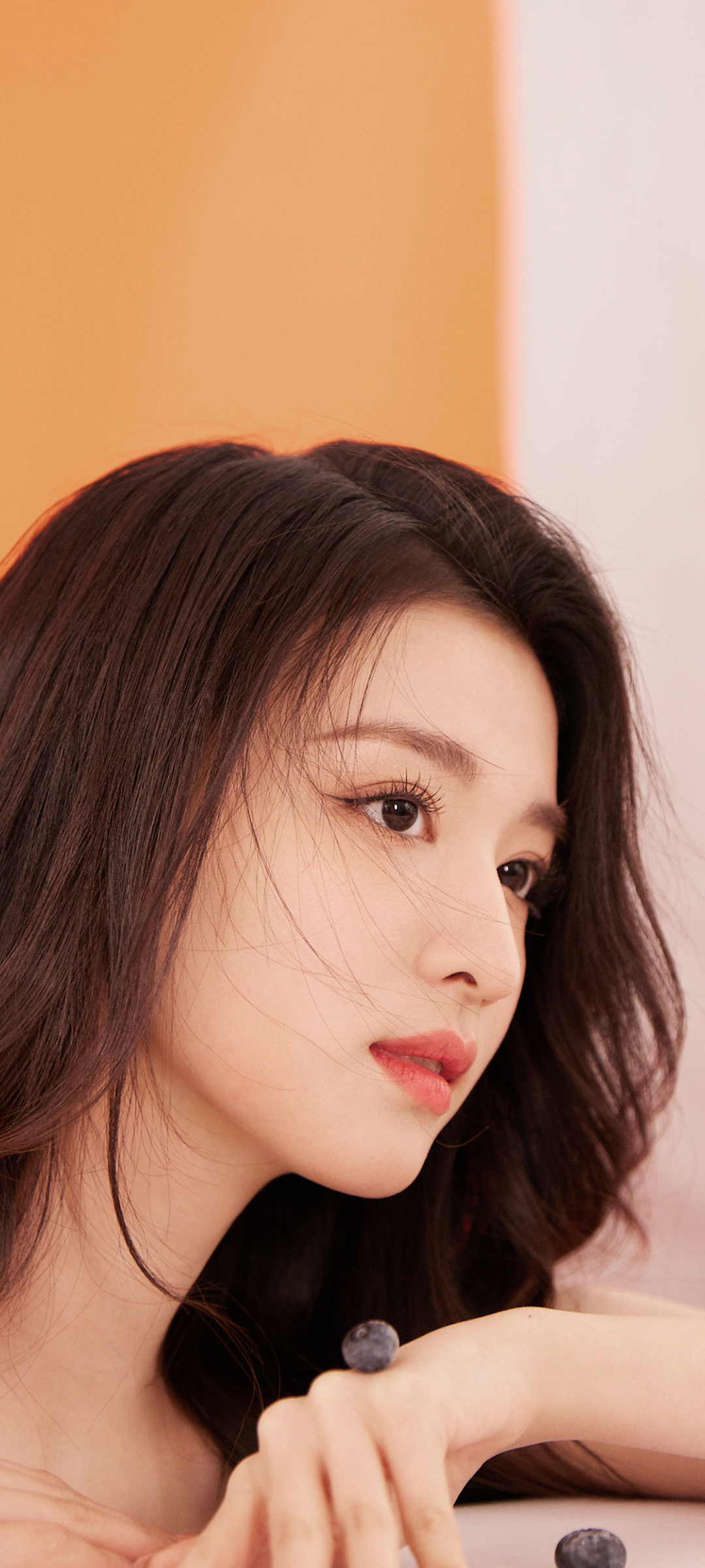 清纯侧脸美女王楚然全屏高清手机壁纸