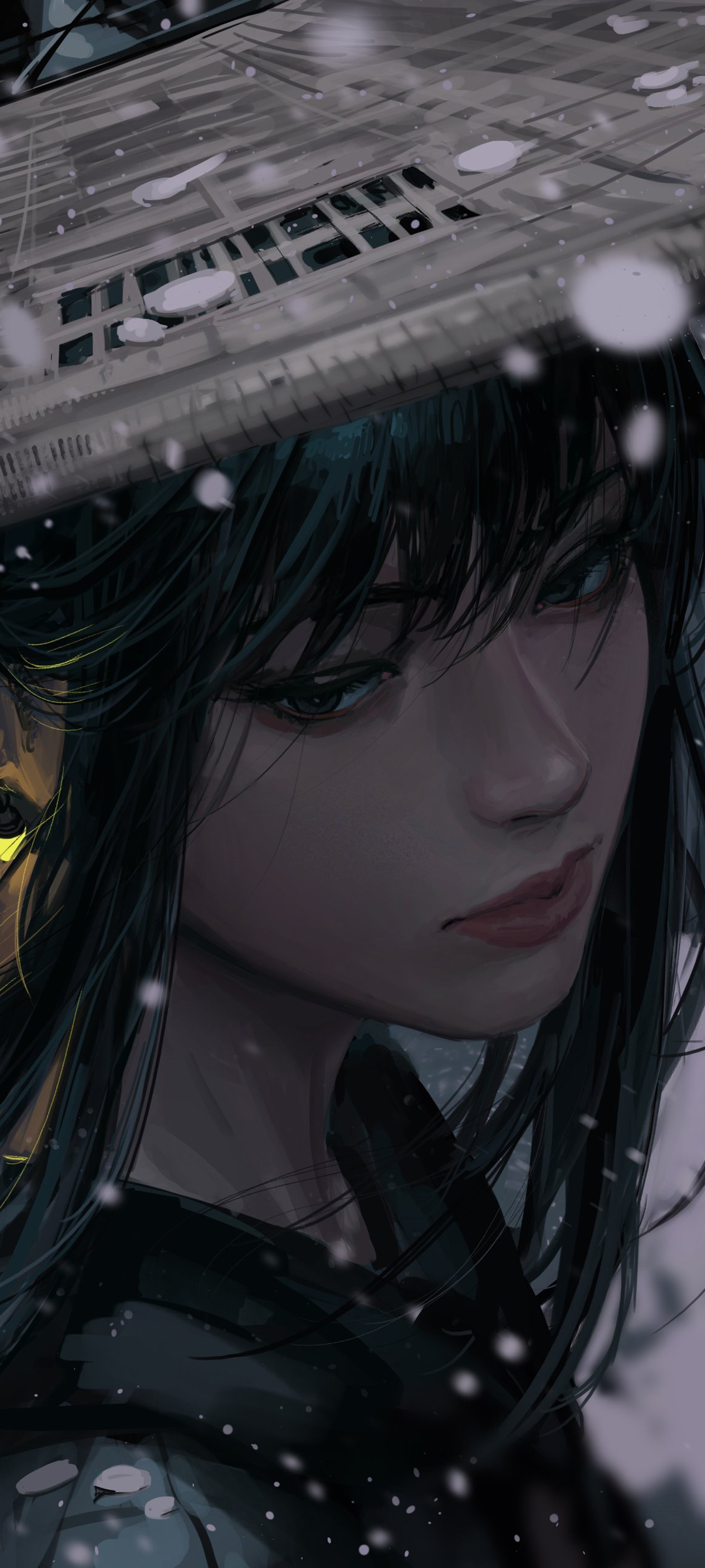 斗笠 美女 侧颜 动漫高清手机壁纸