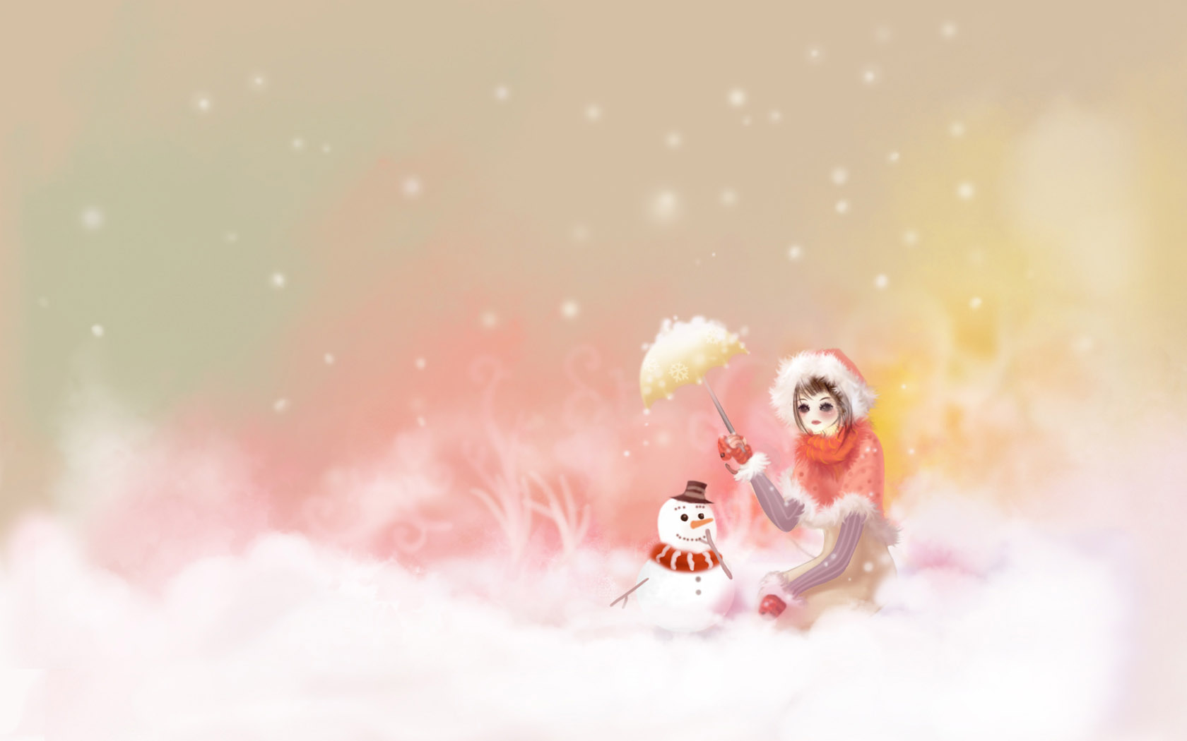 雪中情桌面高清壁纸