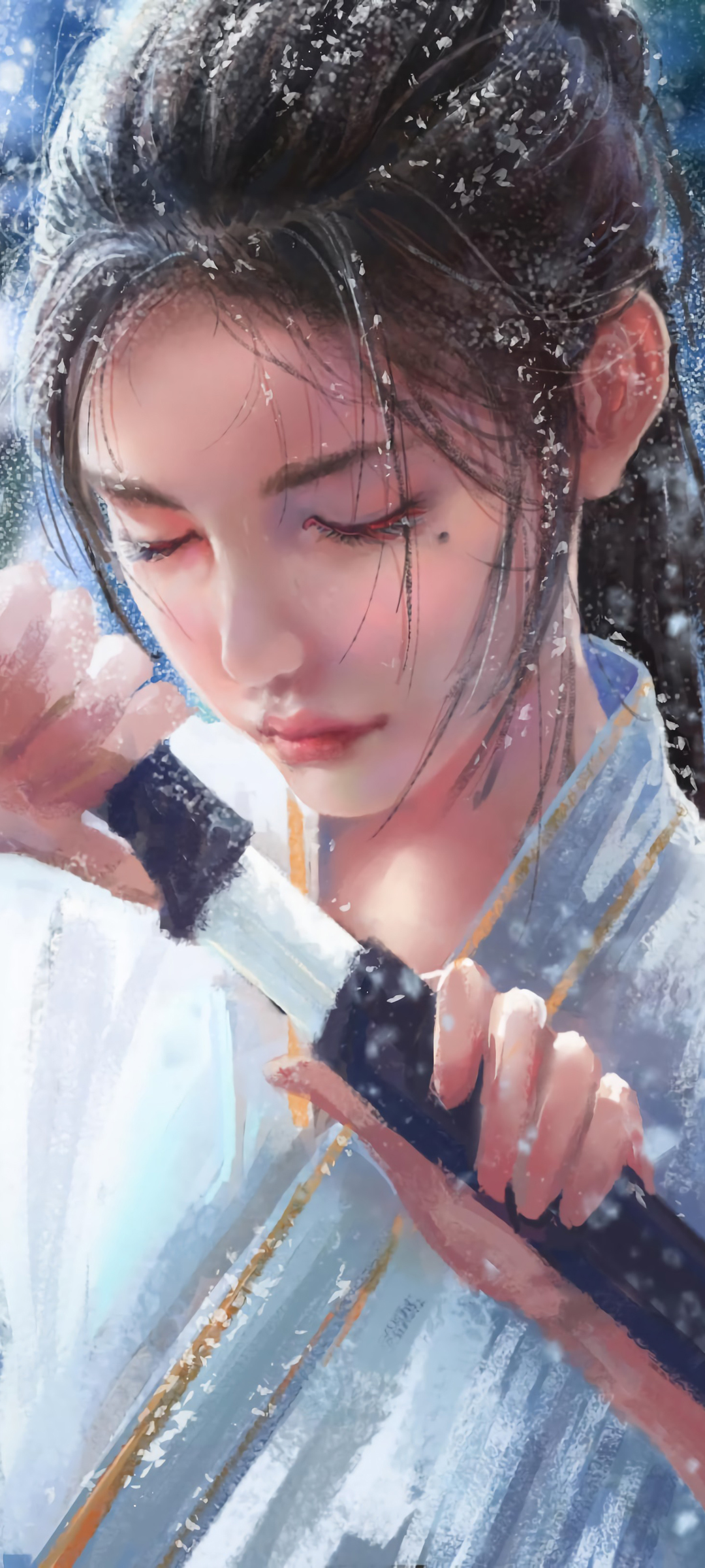 雪竹 美女 剑 动漫高清手机壁纸