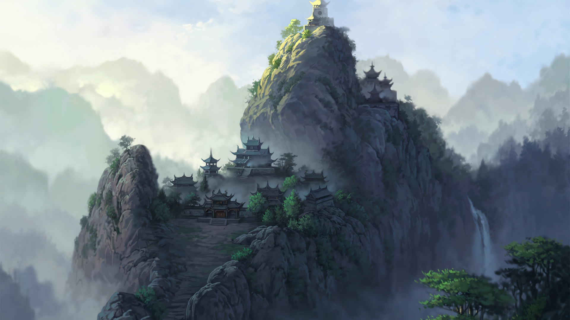 山寺风光高清壁纸