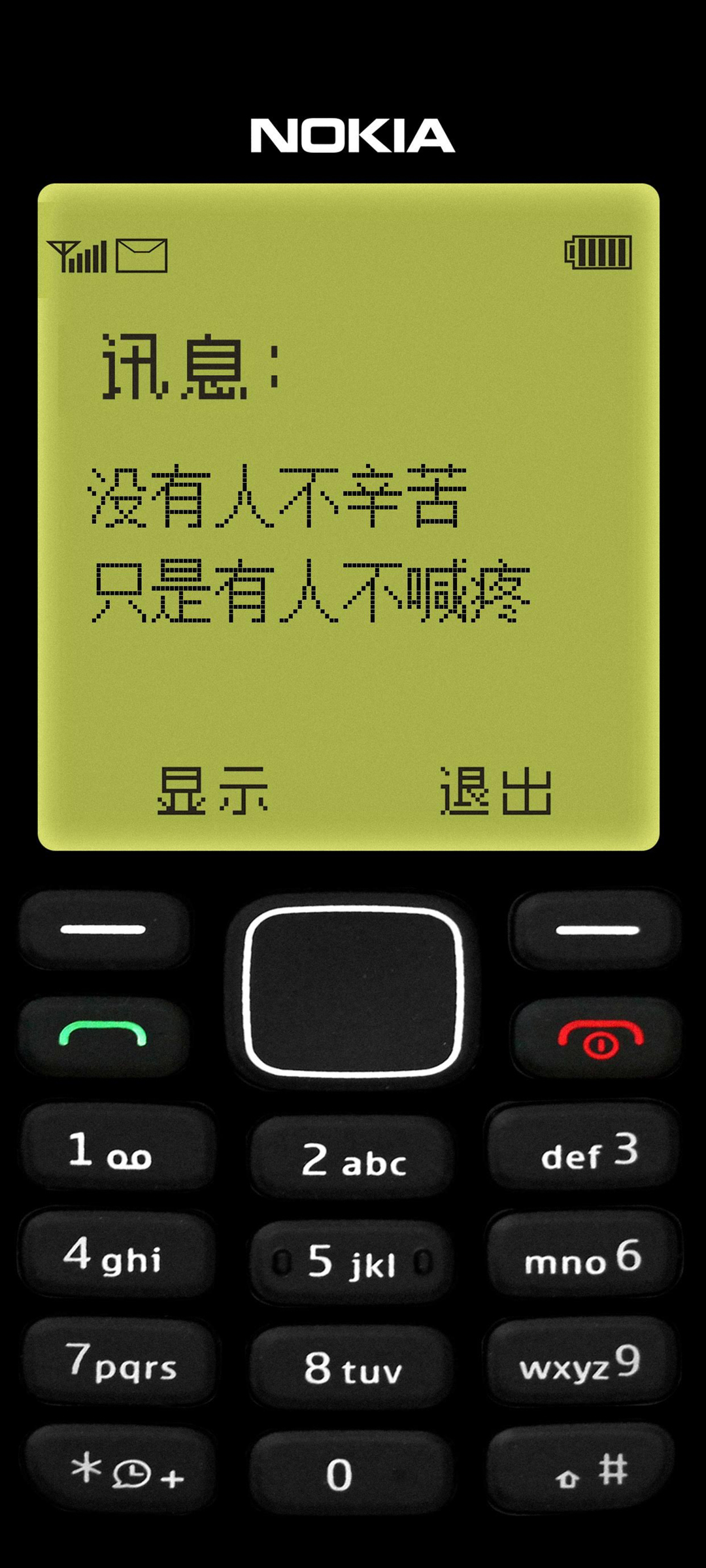没有人不辛苦 只是有人不喊疼 文字 诺基亚高清手机壁纸