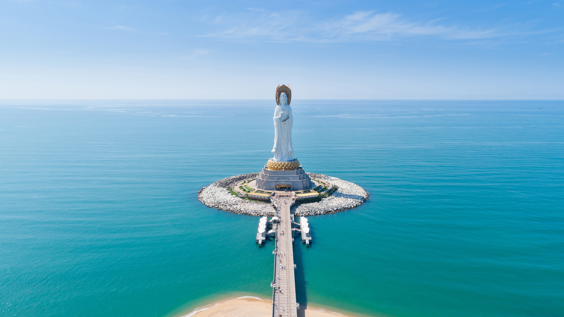 海上观音菩萨电脑高清壁纸