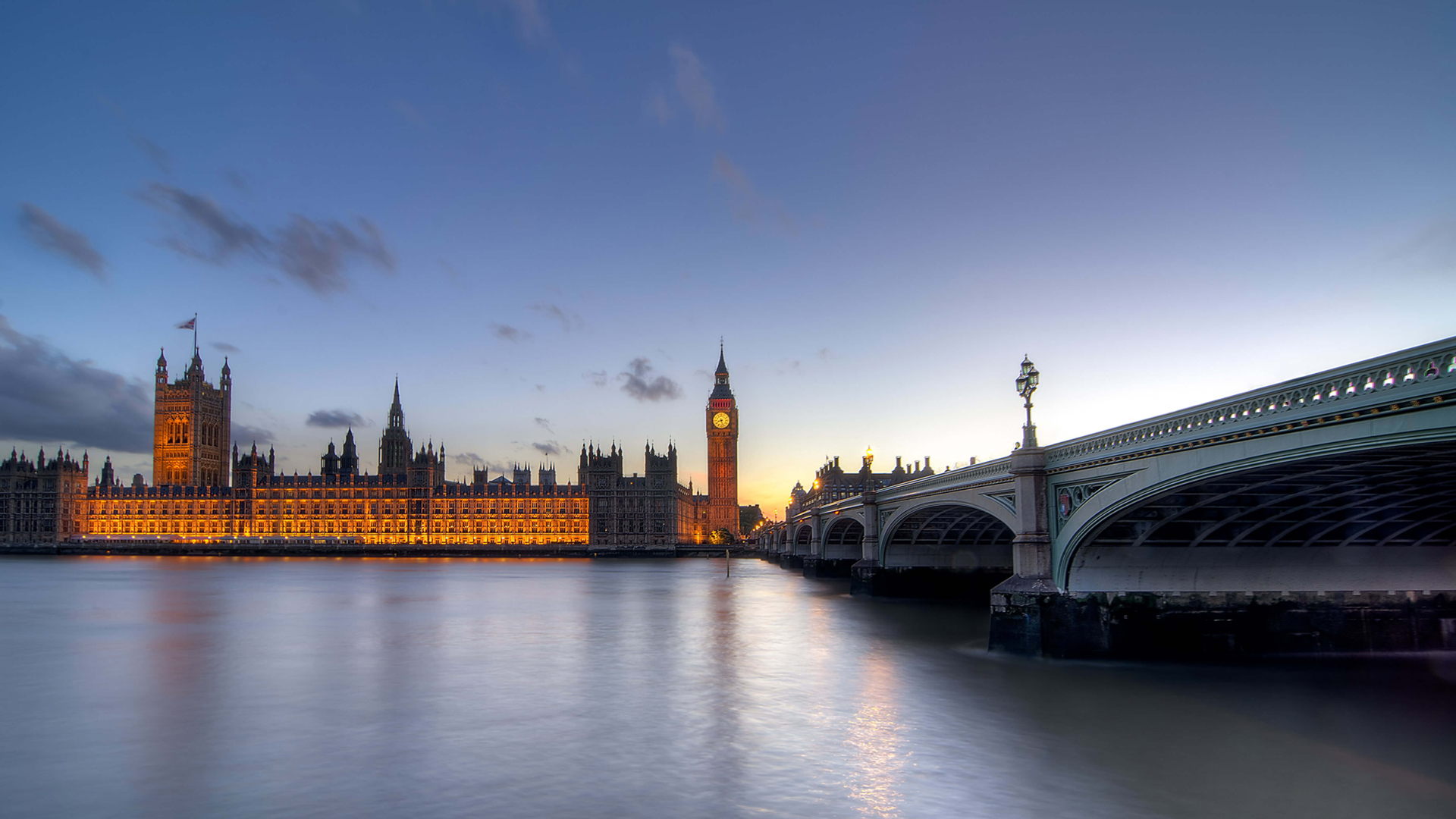 英国伦敦泰晤士河风景桌面高清壁纸