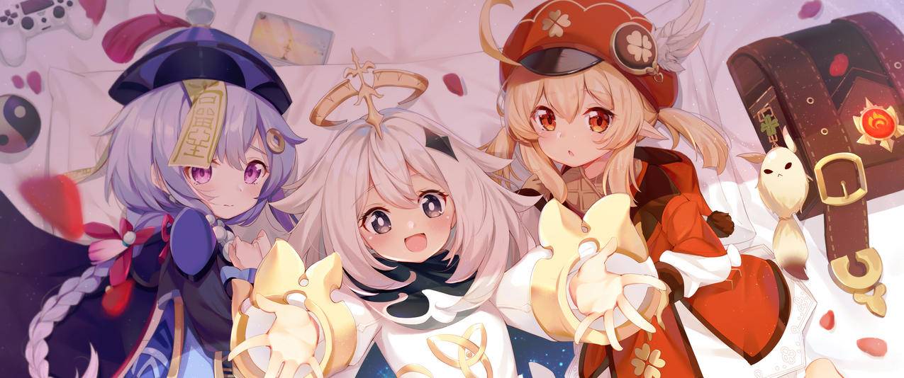 原神 可爱 带鱼屏电脑高清壁纸3440x1440
