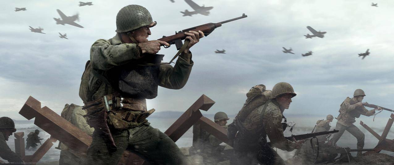 使命召唤14二战CallofDutyWW2带鱼屏高清壁纸