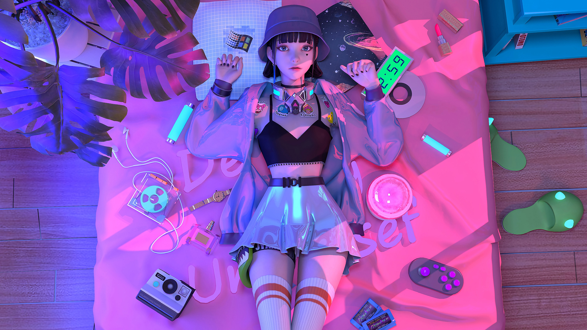 集原美 赛博朋克风格奇幻少女高清壁纸