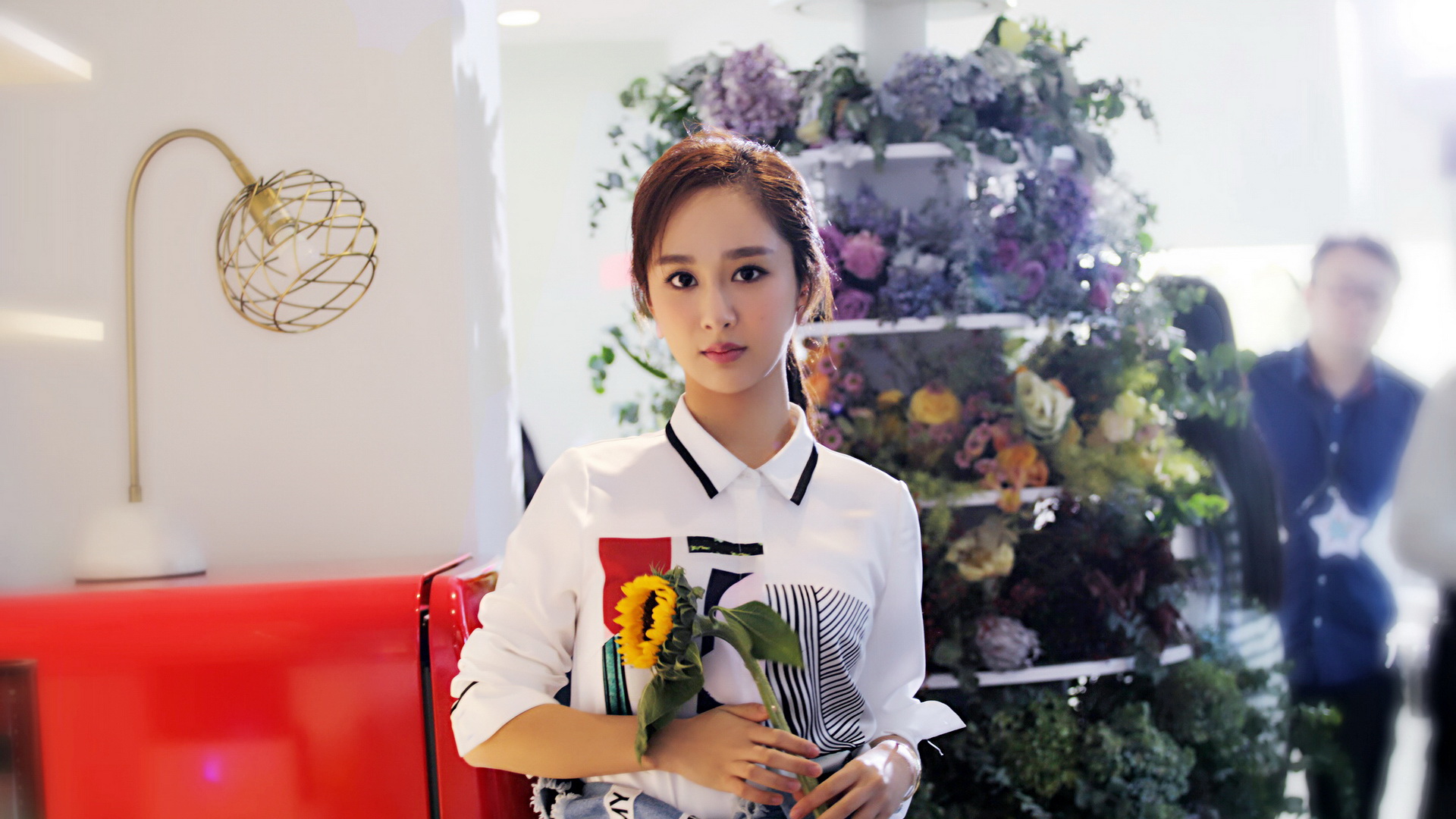 清新文艺美女杨紫桌面高清壁纸