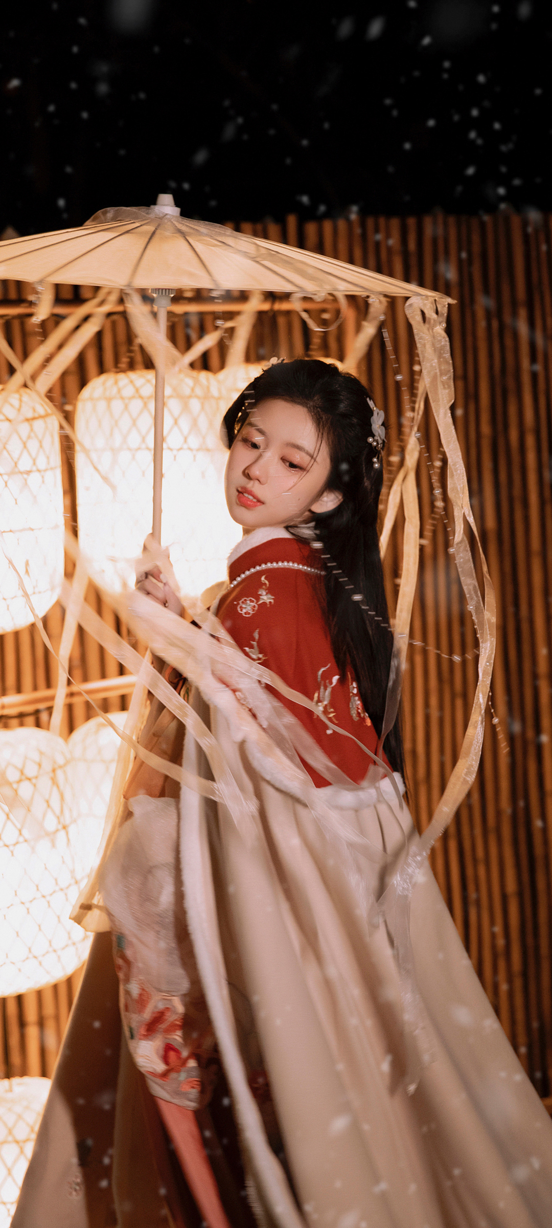 汉服美女 伞 全屏高清手机壁纸