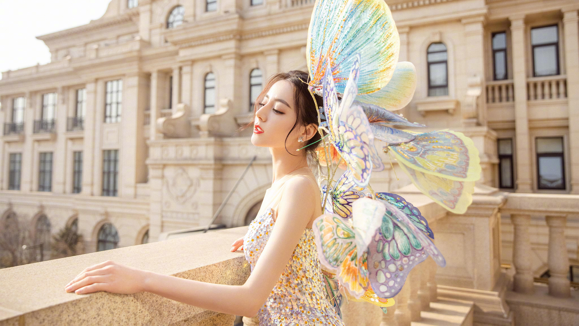 迪丽热巴蝴蝶仙子精选高清壁纸