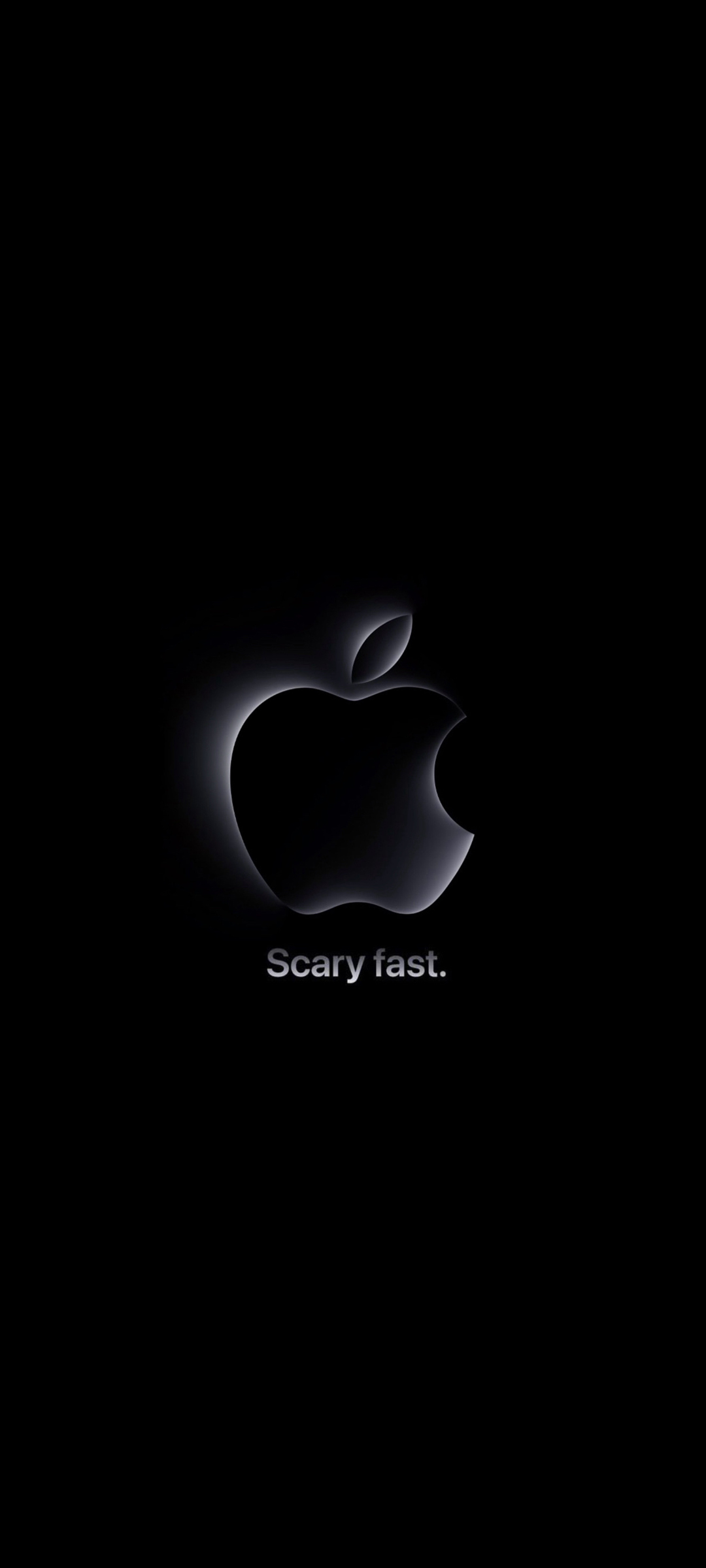 苹果logo标志 黑色背景 高清手机壁纸