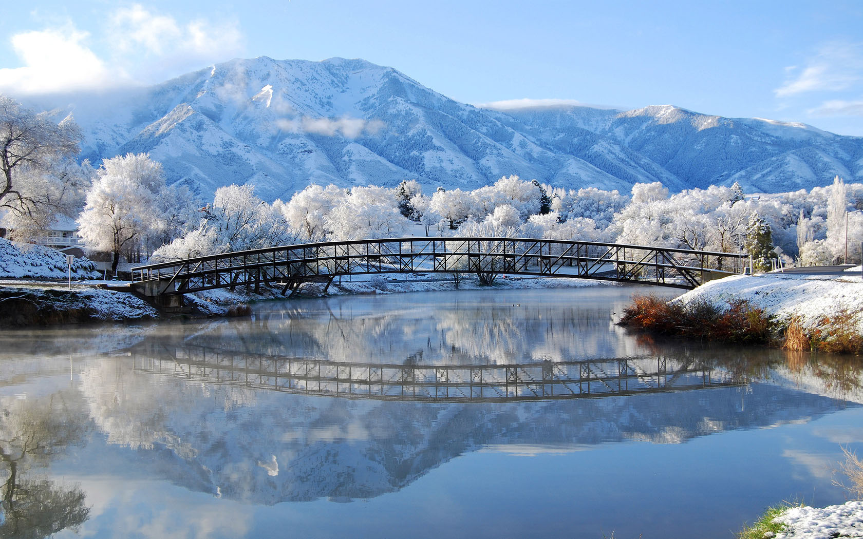 冬天意境桌面风景图片